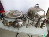Selection Silver Plate, Napkin Rings, Etc