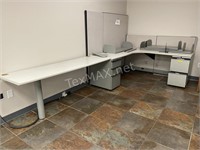 1 Person Workstation w/File Cabinets, Shelves &