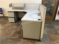 1 Person Workstation w/File Cabinets & Shelf
