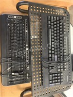 (2) Computer Keyboards, Metal Keyboard Stand