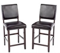 Faux Leather Fabric 24" Barstool
