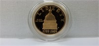 Gold: 1989 PROOF $5 COMMEMORATIVE GOLD COIN