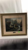 Thomas Kinkade framed print "The Forest Chapel"
