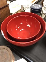 Lot of 2 Waeehtersbach Red bowls.