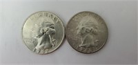 1942 & 1946-S BU Washington Quarters