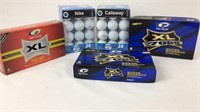 5 new boxes of golf balls (2) 2 DOZEN BOXES & (3)
