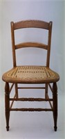 Antique Oak chair with Cane Seat