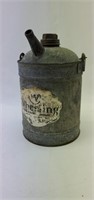 Antique Wheeling, WV Oil Can w/ Paper Label