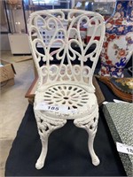 Vintage 13” cast iron doll chair.