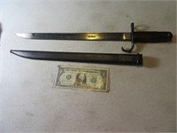 21" Vintage Military Bayonette w/ Sheath NICE