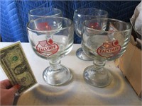Vintage 4pc FALSTAFF Glass Beer SET