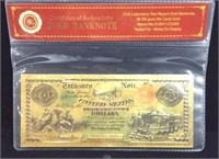 24k Gold April 14, 1864 $100 U.S. Bank Note