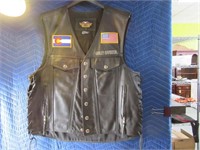 Leather HARLEY szLG Vest PikesPeak Patch