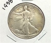 1938 Walking Liberty Half Dollar Coin