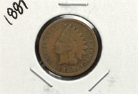 1887 Indian Head One Cent Coin