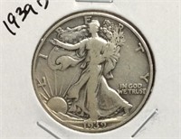 1939-D Walking Liberty Half Dollar Coin