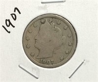 1907 Liberty Head Nickel Coin