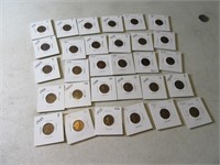Lot (30) 1940's Pennies Coins in sleeves A2