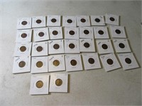 Lot (30) 1940's Pennies Coins in sleeves A3