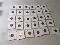 Lot (30) 1940's Pennies Coins in sleeves A4
