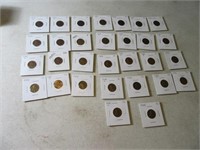Lot (30) 1940's Pennies Coins in sleeves A5