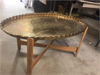 Brass serving table