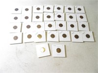 Lot (30) 1940's Pennies Coins in sleeves A6