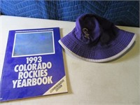 Colorado Rockies New Sun Hat & 1993 Inag Yearbook