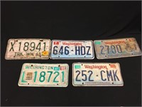 Old Washington License Plates