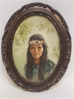 "SHOSHONE" Signed Native American Oil On Canvas
