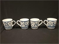 4 Hand Painted Cups - Portugal *