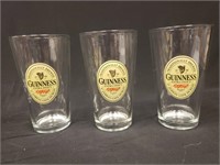 (3) Guinness Extra Stout Pint Glasses
