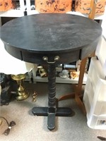 (28inx40in) Antique Black Wooden Table