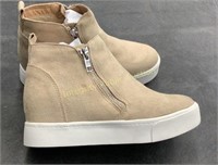 Tan Wedge Sneakers Size 5.5