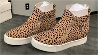 Leopard Wedge Sneaker Size 8
