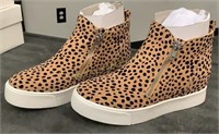 Leopard Wedge Sneakers Size 5.5