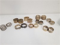 Vtg Silver Plated Napkin Rings