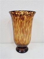 12" Tall Smokey Glass Flower Vase