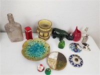 Misc of Bottles, Clay items, Dishes, Ceramic