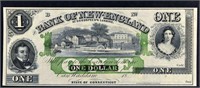 1800's $1 Bank Of New England Obsolete Note
