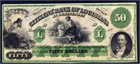 1800's $50 Citizen's Bank Of Louisiana Note
