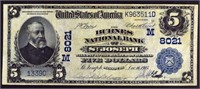 1905 $5 St. Joseph National Currency