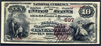 1884 $10 Lancaster Pa National Currency