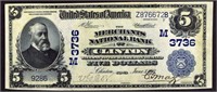 1907 $5 Clinton, Iowa National Currency