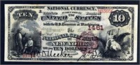 1885 $10 New York National Currency