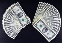 39 Consecutive 2009 $2 Federal Reserve Notes