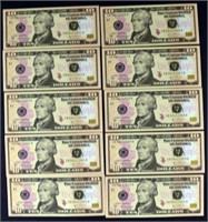 10-2004 $10 Consecutive Federal Reserve Notes