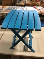 Small blue collapsible table