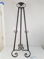 Large 4ft Tall Wrough Iron Easel