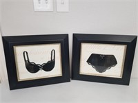 Paris Black Framed Prints 16" x 15" lingerie
